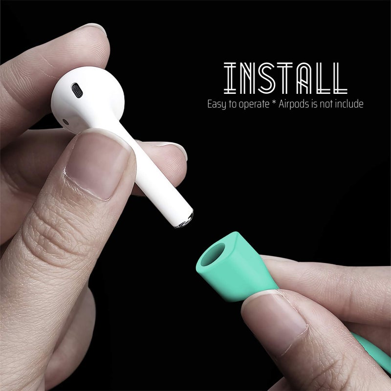 cobcobb Ultra Strong Magnetic Airpod Pro Strap Anti-Lost Cord Sports Lanyard Compatible with Airpods 3rd 2nd Generation Pro 3 2 1 (3 Mint) - Image 4